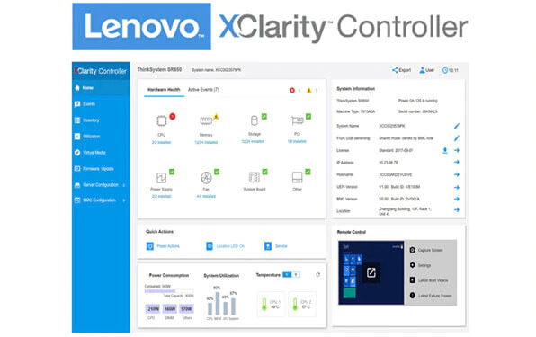 نرم افزار Lenovo XClarity Controll