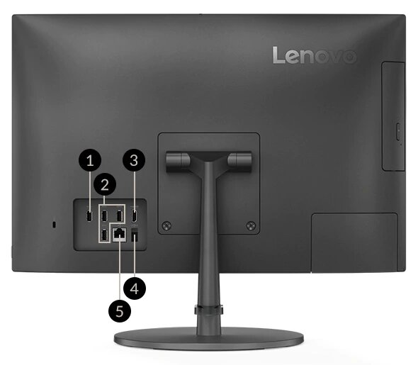 پورت ها و اتصالات آل این وان استوک لنوو مدل Lenovo V330