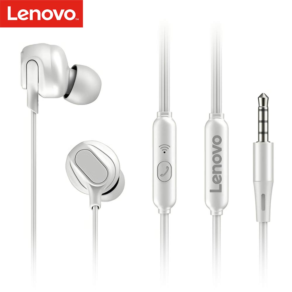 Lenovo-HF150-Earphone-3-5mm-Headset-with-Mic-In-ear-Wired-Earphone-for-Smartphone-MP3-Notebookwhite هندزفری لنوو مدل LENOVO HF150