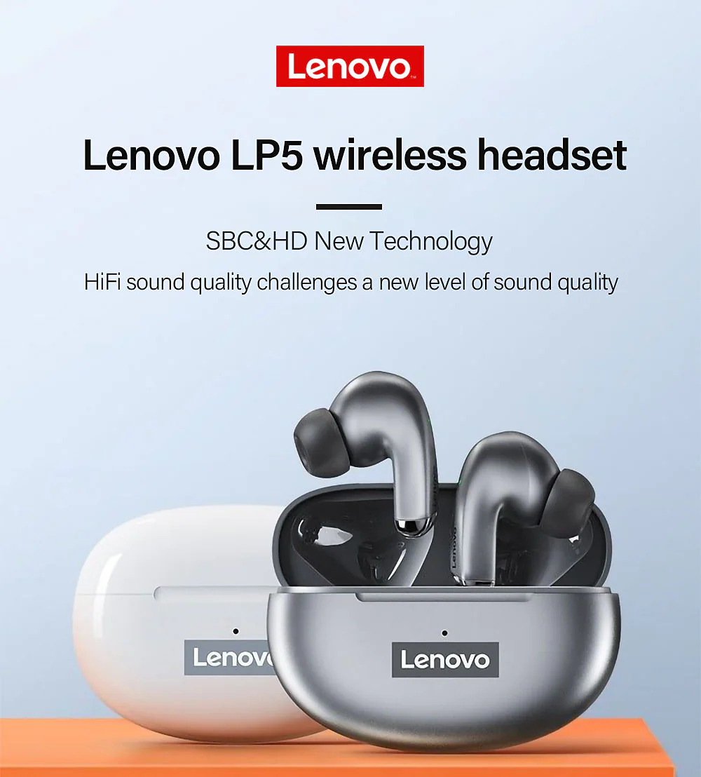 هندزفري بي سيم لنوو LP5 Earphone