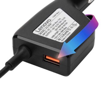 شارژر لپ تاپ لنوو USB سازگار با فندکی خودرو