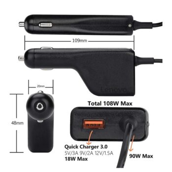 شارژر فندکی خودرو لپ تاپ لنوو USB