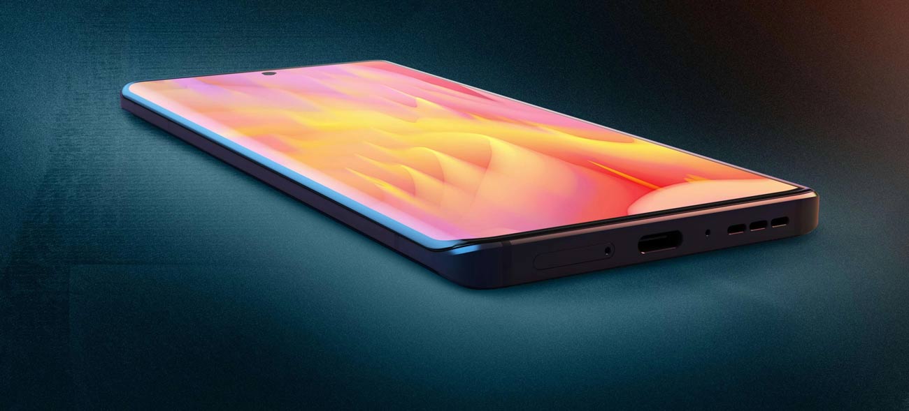 صفحه نمایش لبه خمیده تلفن هوشمند موتورولا Moto Edge 30 Fusion