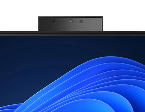 نمای نزدیک از وب کم در رایانه رومیزی همه کاره Lenovo ThinkCentre Neo 30a