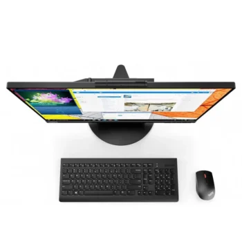 آل این وان استوک لنوو ThinkCentre TIO 24 Gen 3 نمای بالا و موس و کیبورد