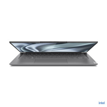 لپ تاپ لنوو Lenovo Slim 7 (14″ Intel) نمای نیم باز روبرو