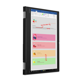لپ تاپ لنوو ThinkPad X13 Yoga (13″ Intel) نمای بسته ایستاده
