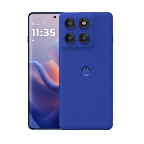 پشت آبی تلفن هوشمند لنوو motorola edge 60 pro