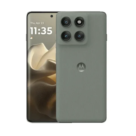 پشت سبز تلفن هوشمند لنوو motorola edge 60 pro