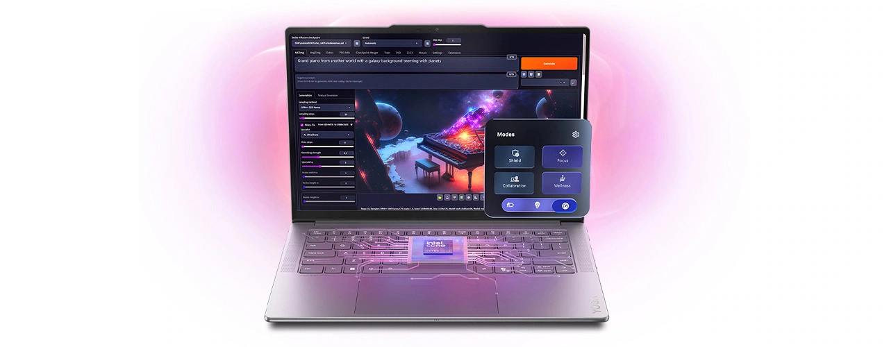 Features (2) Yoga Pro 7i Gen 10 Aura Edition 14 Inch Intel