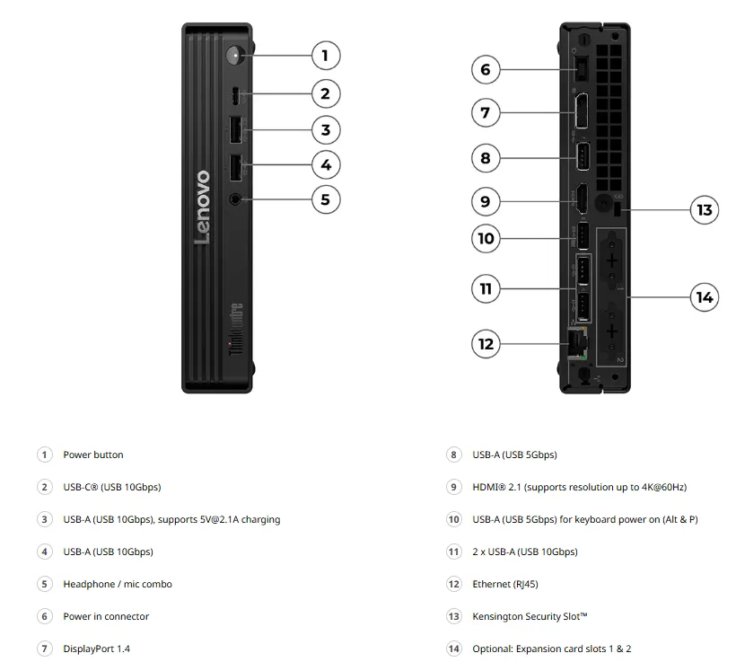 port ThinkCentre M70q Gen 6 Tiny (Intel)