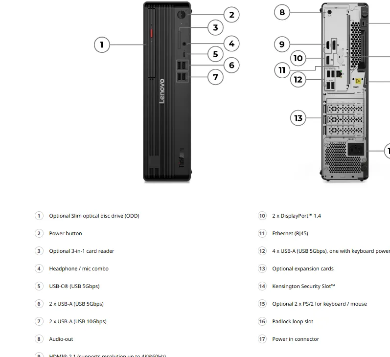 port ThinkCentre M70s Gen 6 (Intel)